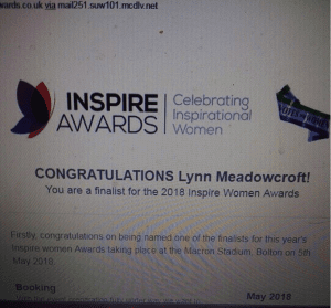 Lynn Meadowcroft Inspire Awards Personal Development Bolton